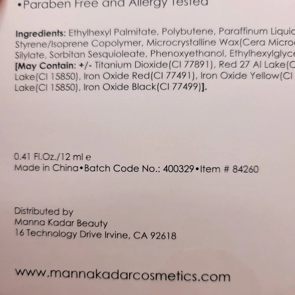 Manna Kadar Lip Library‎ II 8pc Liquid Lip Stain Set Hydrating Makeup Kit